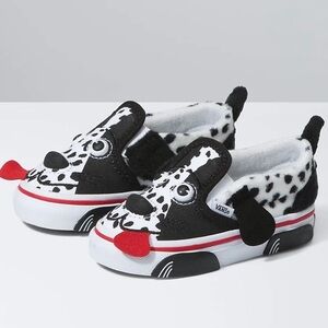 Vans Dalmatian Puppy Slip-Ons Toddler 7 Black/White Dog Shoes NWT w/ Box